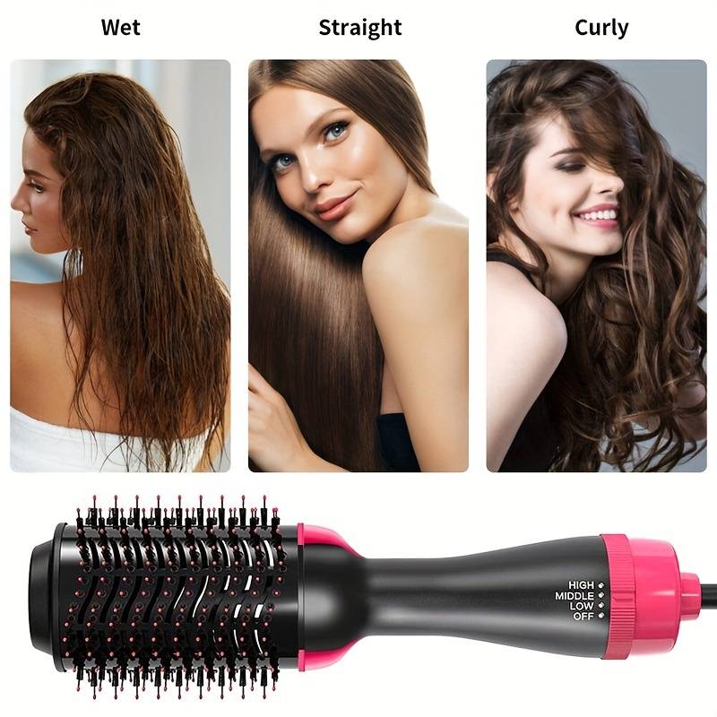 Pirilia™ Styling Brush - 3 in 1 Hair Straightening Brush, Volumizer & Dryer