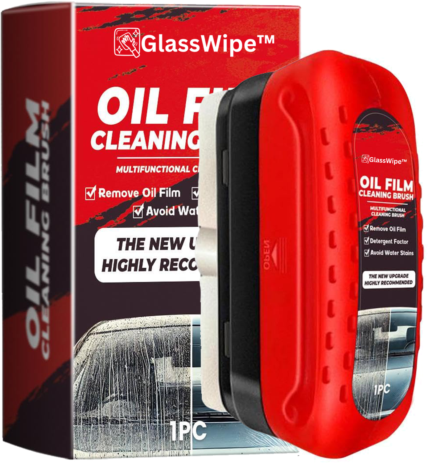 GlassWipe Cleaning Brush (with refills)