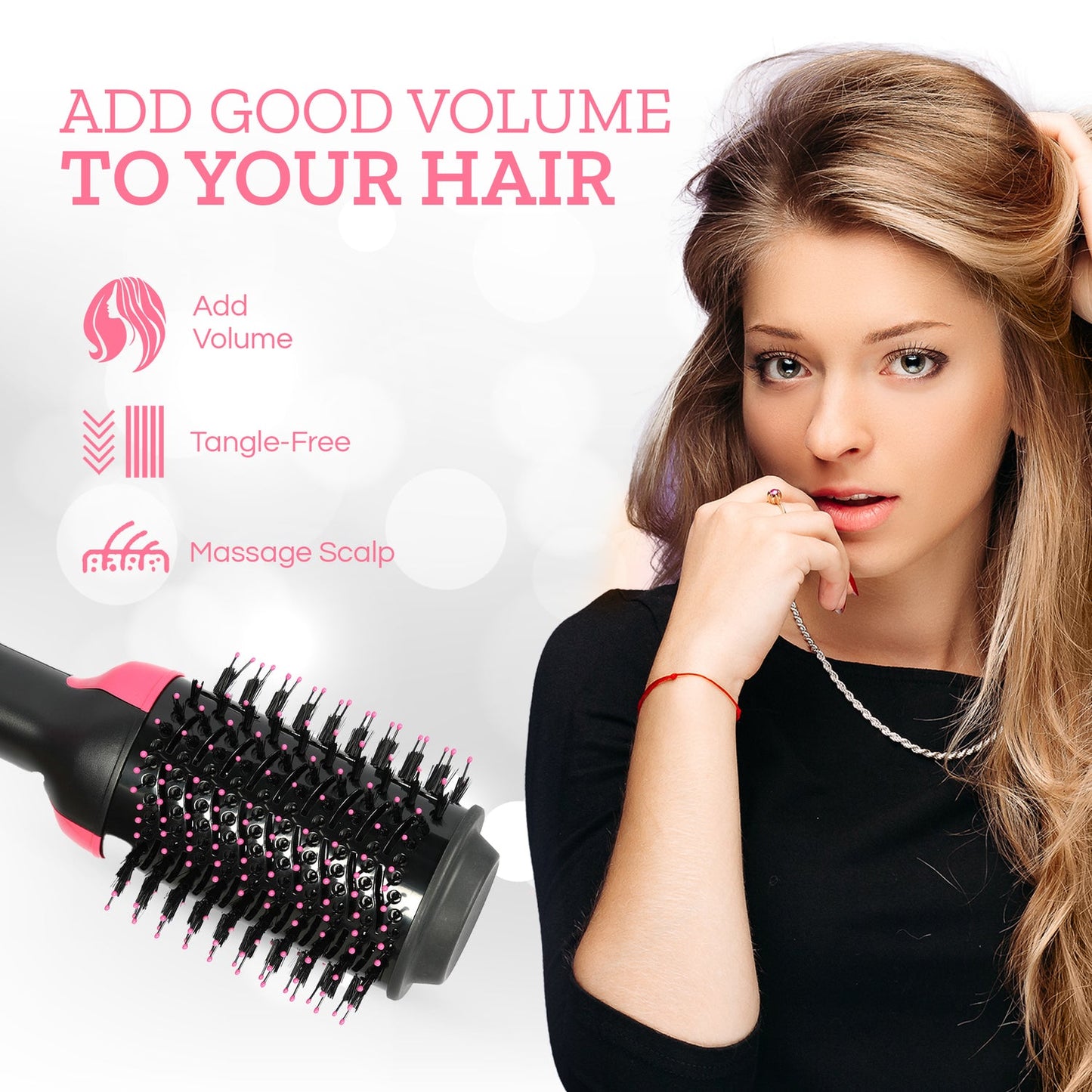 Pirilia™ Styling Brush - 3 in 1 Hair Straightening Brush, Volumizer & Dryer