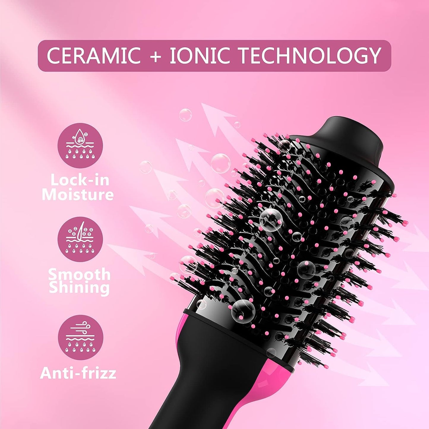 Pirilia™ Styling Brush - 3 in 1 Hair Straightening Brush, Volumizer & Dryer